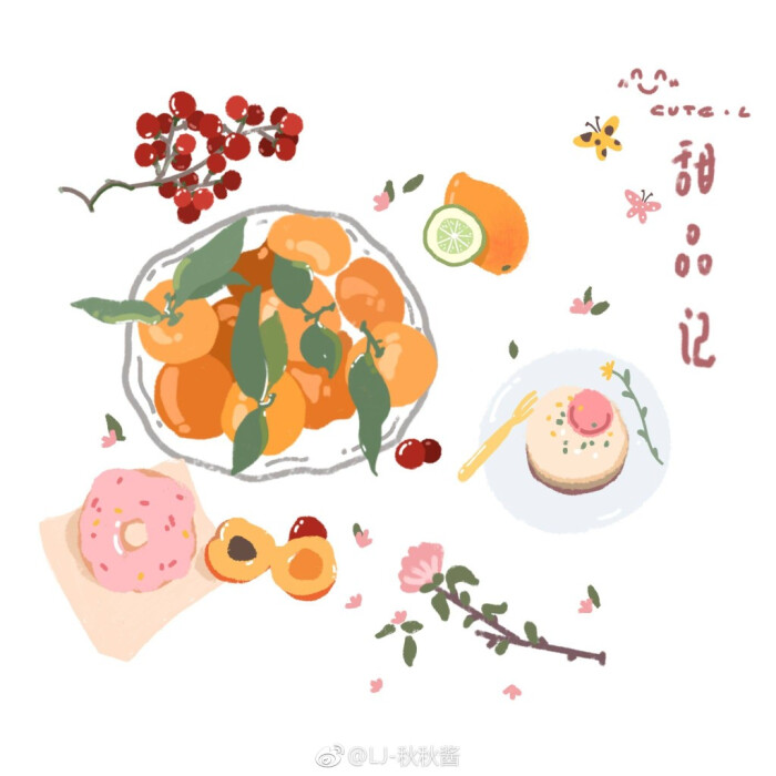 q萌 美食 手帐素材 插画 手绘 彩绘 头像 壁纸