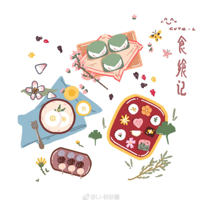 q萌 美食 手帐素材 插画 手绘 彩绘 头像 壁纸