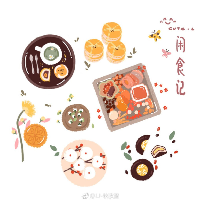 q萌 美食 手帐素材 插画 手绘 彩绘 头像 壁纸