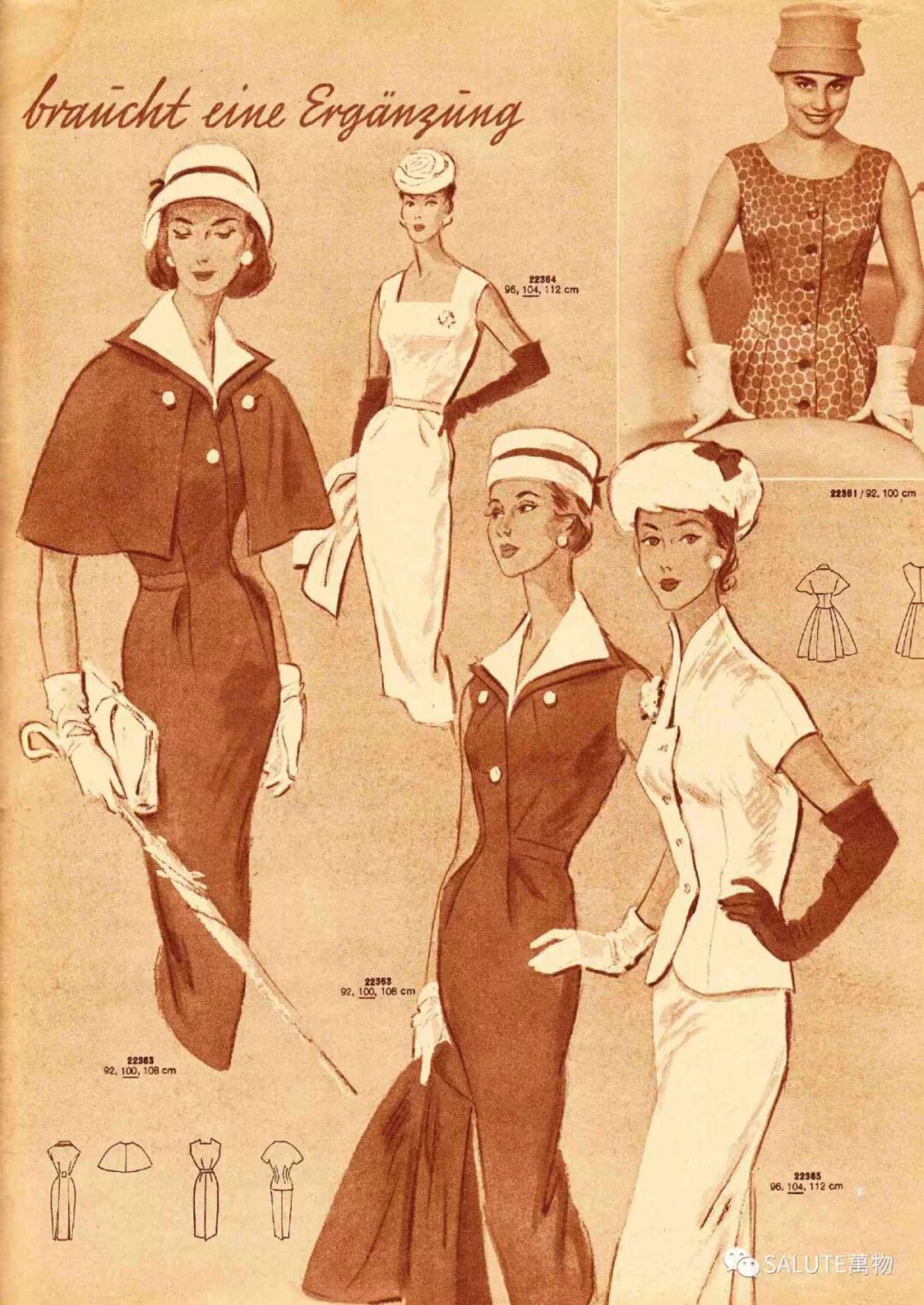 20世纪50年代是服装史上非常经典,优雅的时代.
