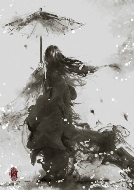 古风 古韵 中国风 手帐素材 插画 手绘 彩绘 头像 壁纸