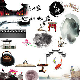 中国风元素psd素材