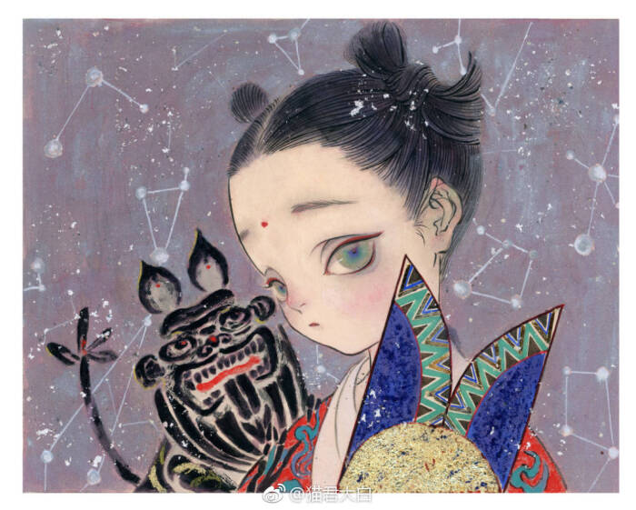 古风 古韵 中国风 手帐素材 插画 手绘 彩绘 头像 壁纸