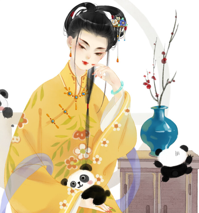 古风 古韵 中国风 手帐素材 插画 手绘 彩绘 头像 壁纸