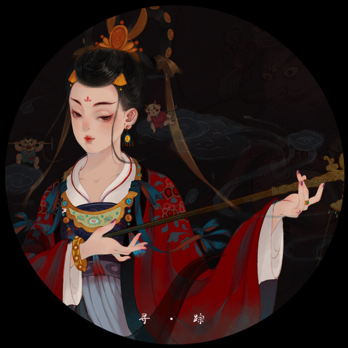 古风 古韵 中国风 手帐素材 插画 手绘 彩绘 头像 壁纸