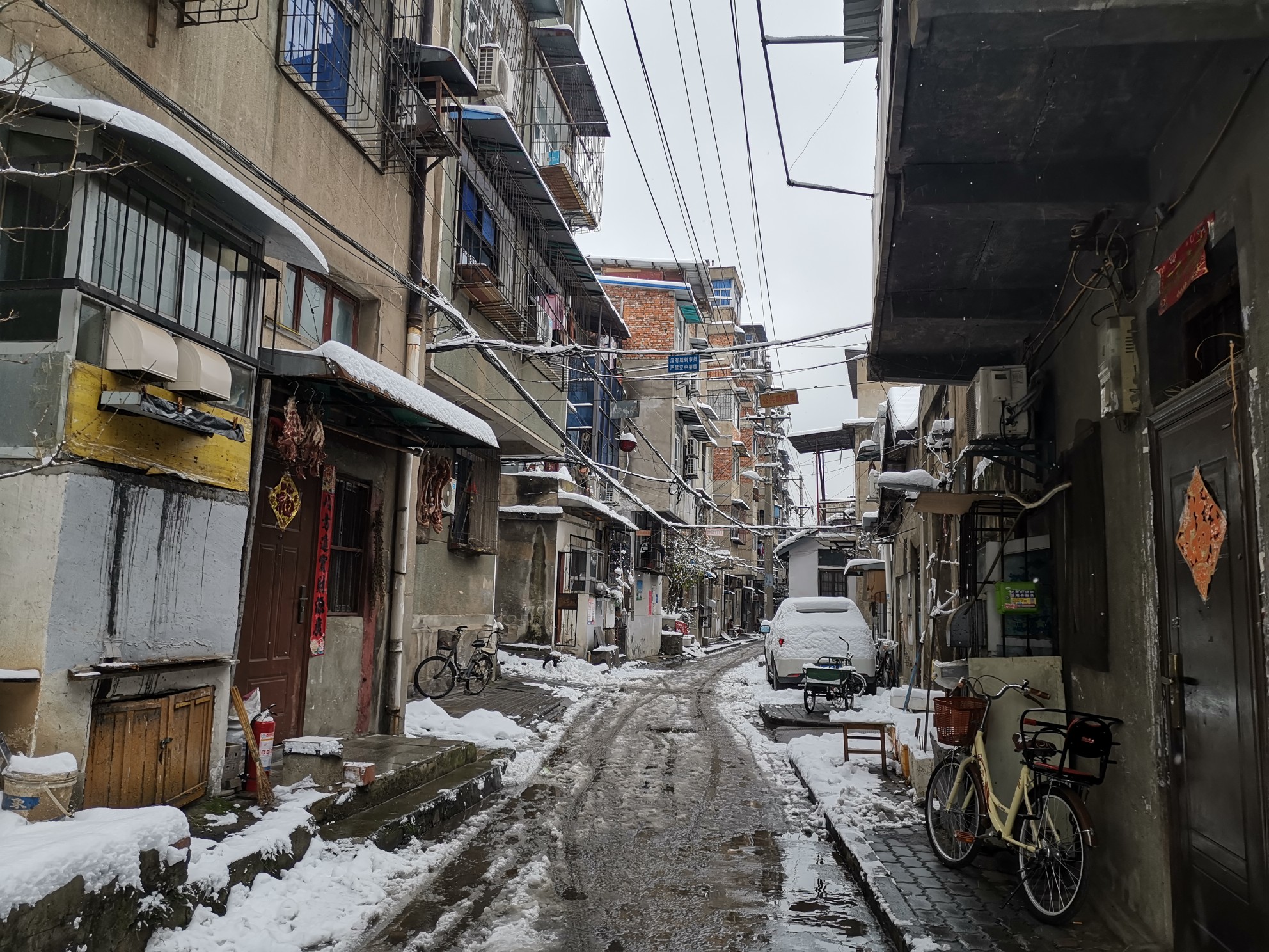 街道雪景