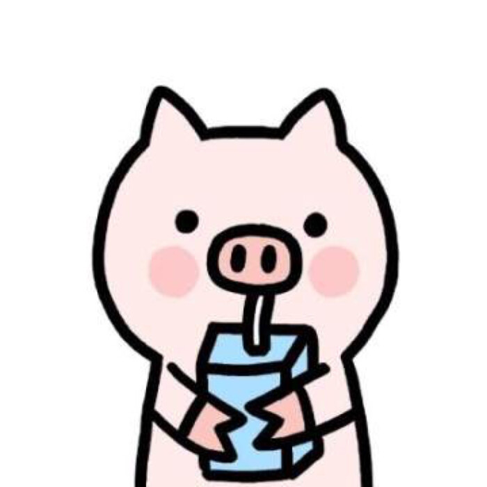 2019卡通猪头像可爱呆萌粉色