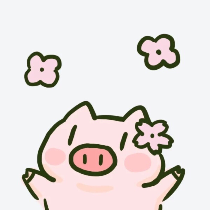 2019卡通猪头像可爱呆萌粉色