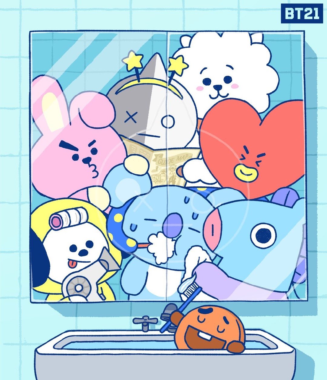 防弹手绘,漫画,q版,bt21