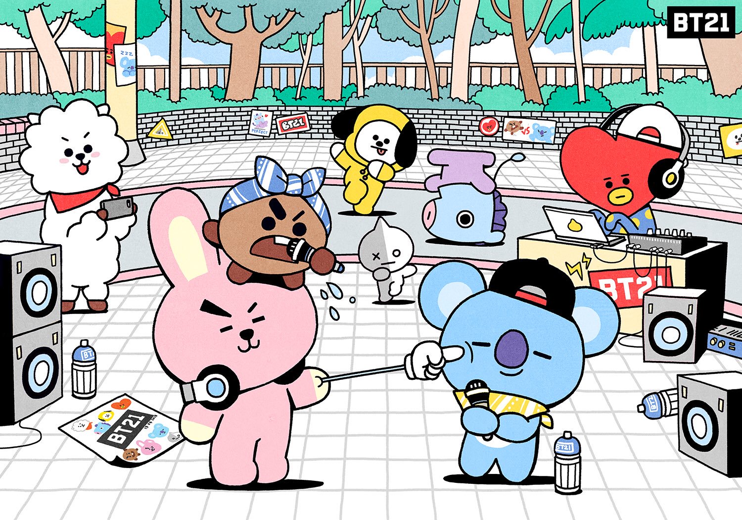 防弹手绘,漫画,q版,bt21