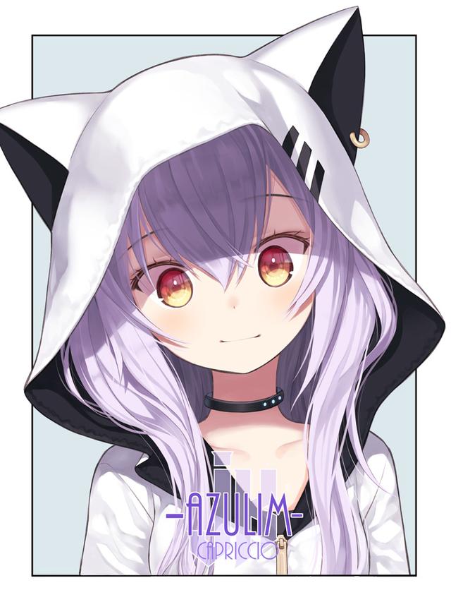 动漫少女 可爱头像 二次元 长发 帽子女 布偶猫