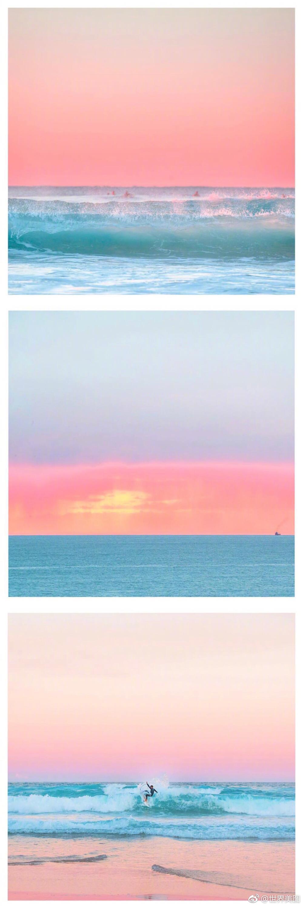 粉色夕阳 .