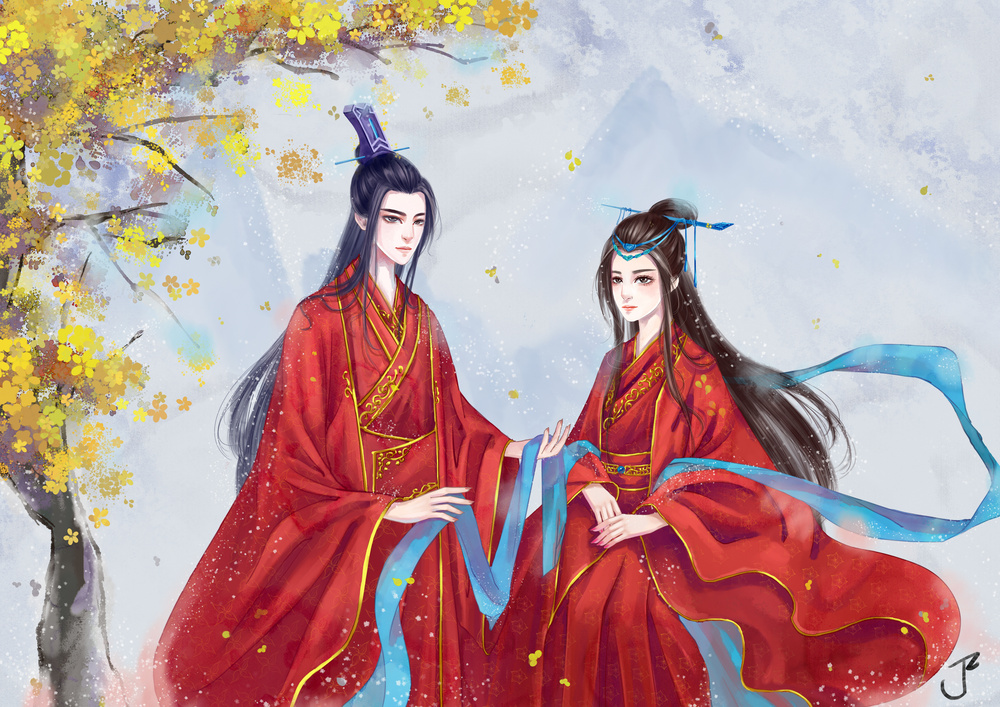 〔古风美人〕龙溟凌波婚服 绘师:一江湛