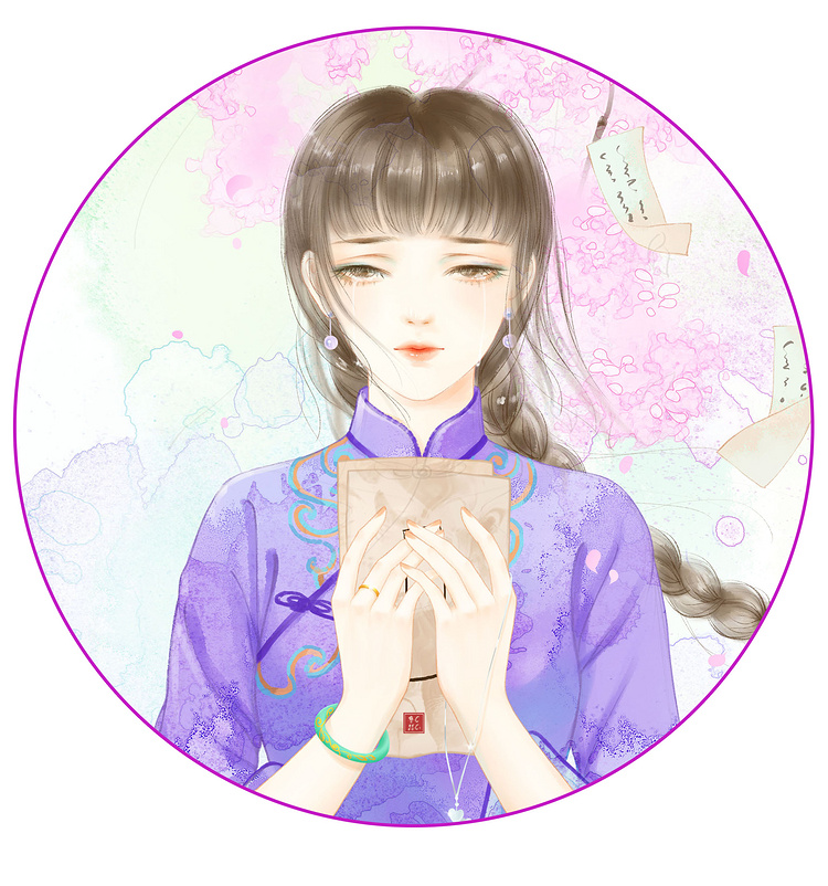 古风 古韵 中国风 手帐素材 插画 手绘 彩绘 头像 壁纸
