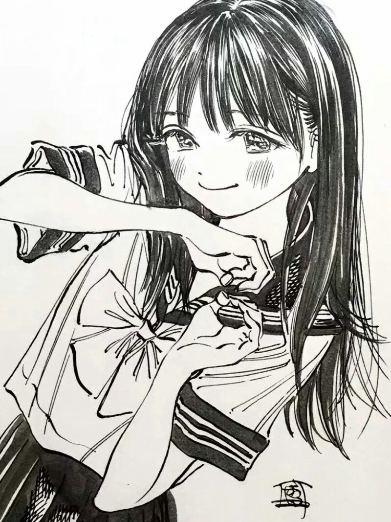 漫画:明日酱的水手服