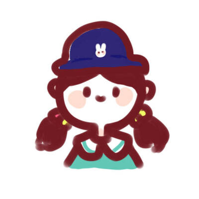 人物,可爱,手账素材,少女,头像,手绘
