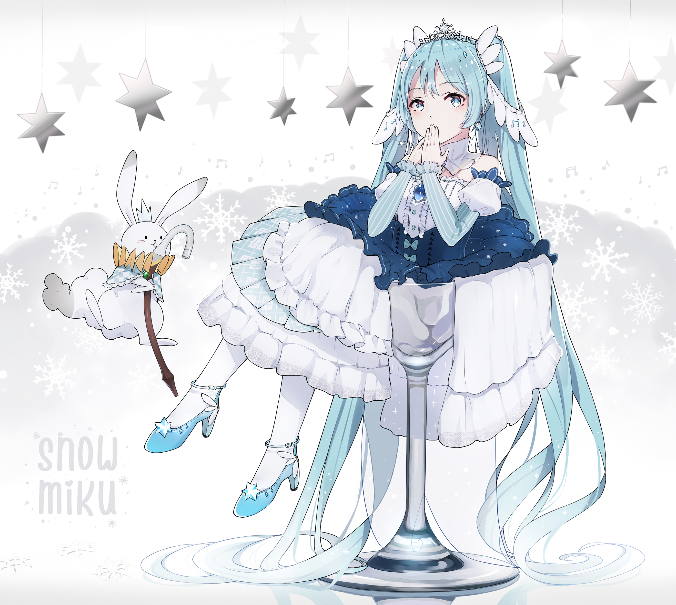 vocaloid 初音未来 雪未来2019 绘师:gkn(p id=5572922) 本作品id=