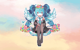 初音未来 像素画