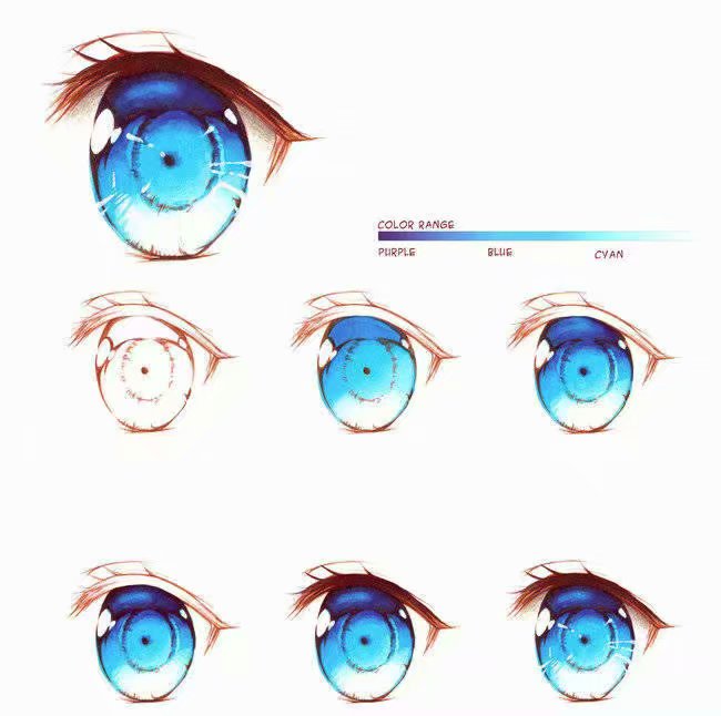 日漫眼睛的画法和过程