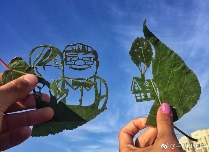 树叶上的雕刻艺术(cr kanat nurtazin)
