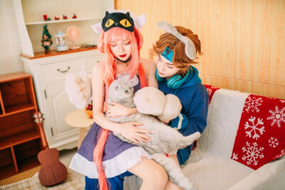 王者荣耀 猫狗日记 大乔 孙策 船夫 策乔 情皮 舔狗日记 cosplay