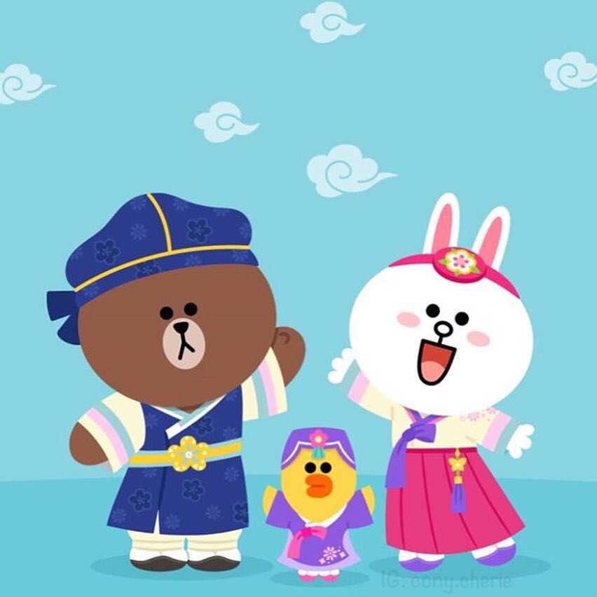 line friends 布朗熊brown choco 可妮兔cony 莎莉鸡sally 馒头人穆恩