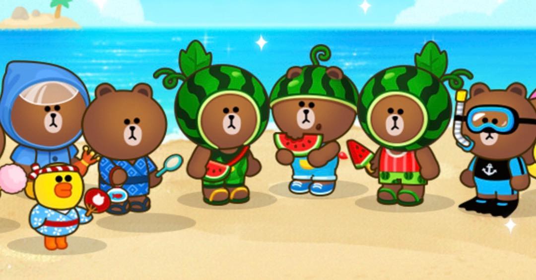 line friends 布朗熊brown choco 可妮兔cony 莎莉鸡sally 馒头人穆恩