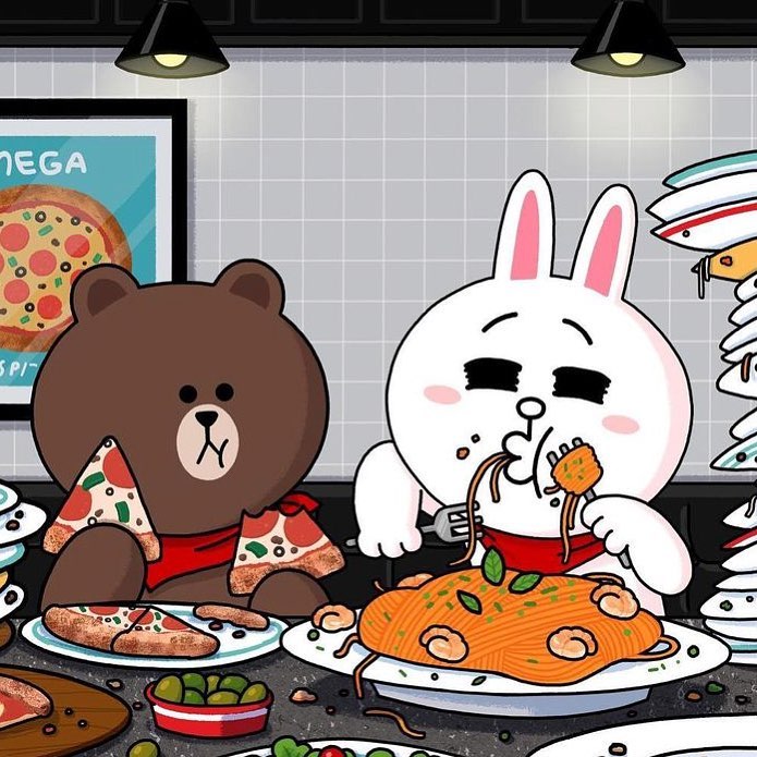 line friends 布朗熊brown choco 可妮兔cony 莎莉鸡sally 馒头人穆恩