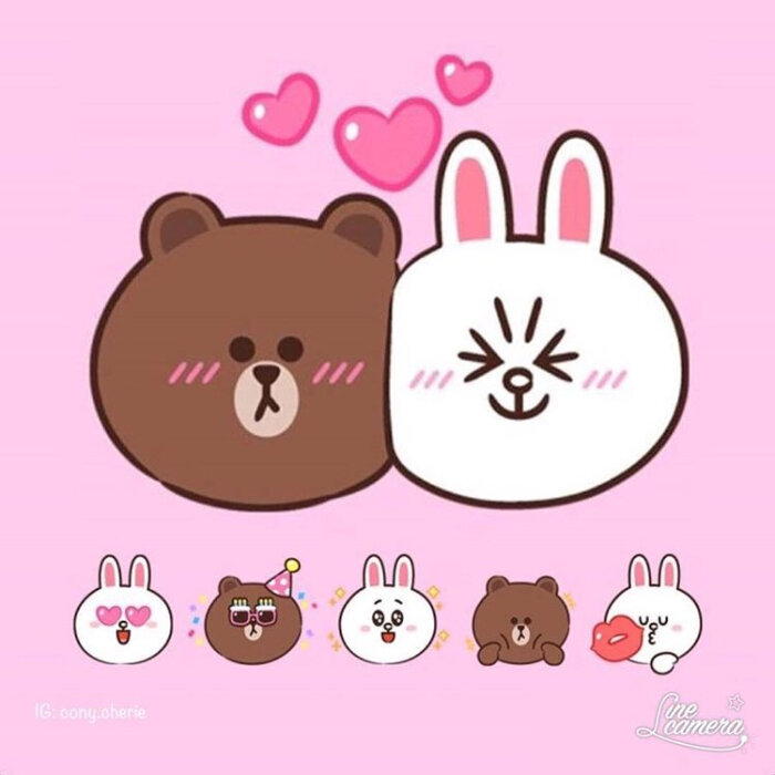 line friends 布朗熊brown choco 可妮兔cony 莎莉鸡sally 馒头人穆恩