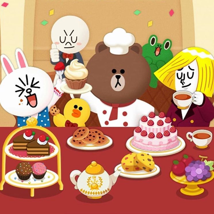 line friends 布朗熊brown choco 可妮兔cony 莎莉鸡sally 馒头人穆恩