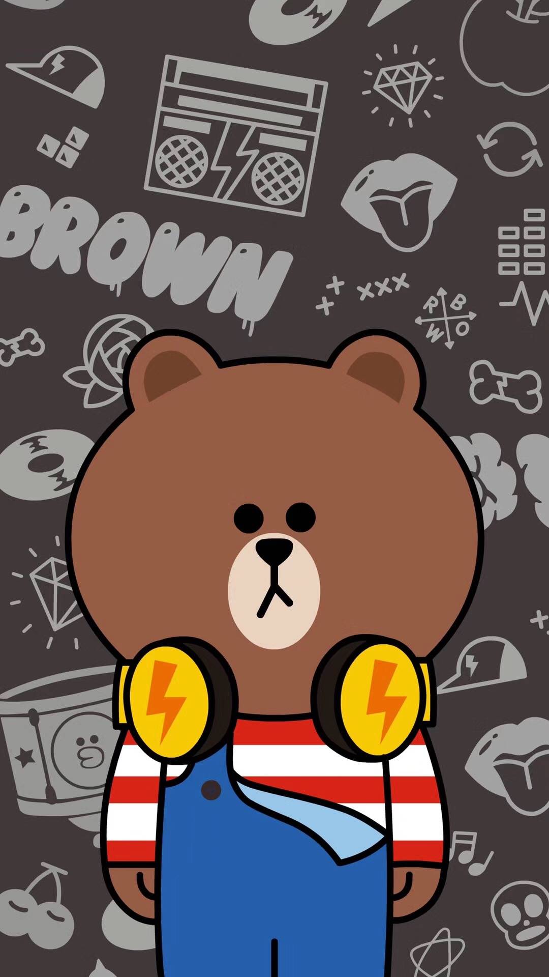 line friends 布朗熊brown choco 可妮兔cony 莎莉鸡sally 馒头人穆恩