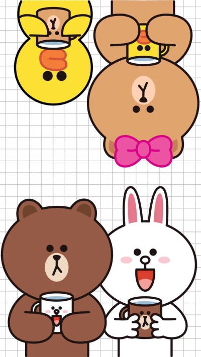 line friends 布朗熊brown choco 可妮兔cony 莎莉鸡sally 馒头人穆恩