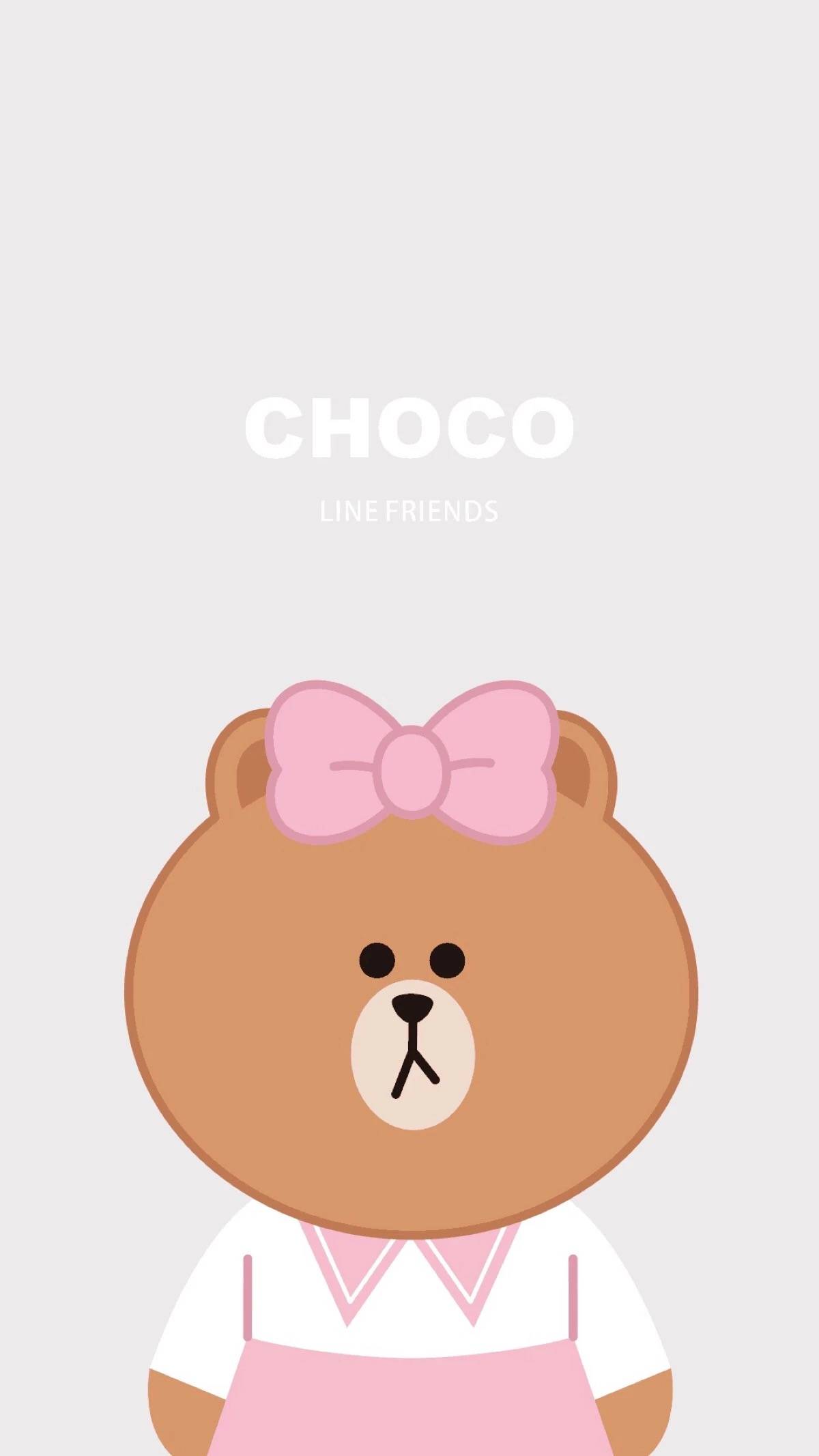 line friends 布朗熊brown choco 可妮兔cony 莎莉鸡sally 馒头人穆恩