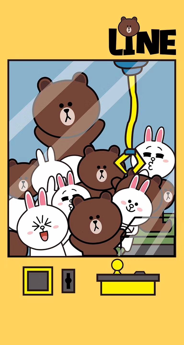 line friends 布朗熊brown choco 可妮兔cony 莎莉鸡sally 馒头人穆恩