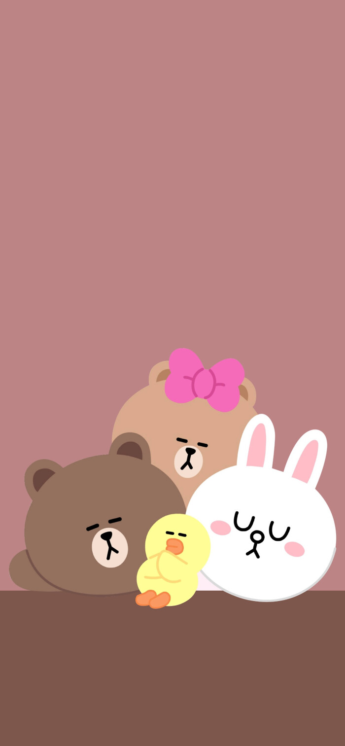 line friends 布朗熊brown choco 可妮兔cony 莎莉鸡sally 馒头人穆恩