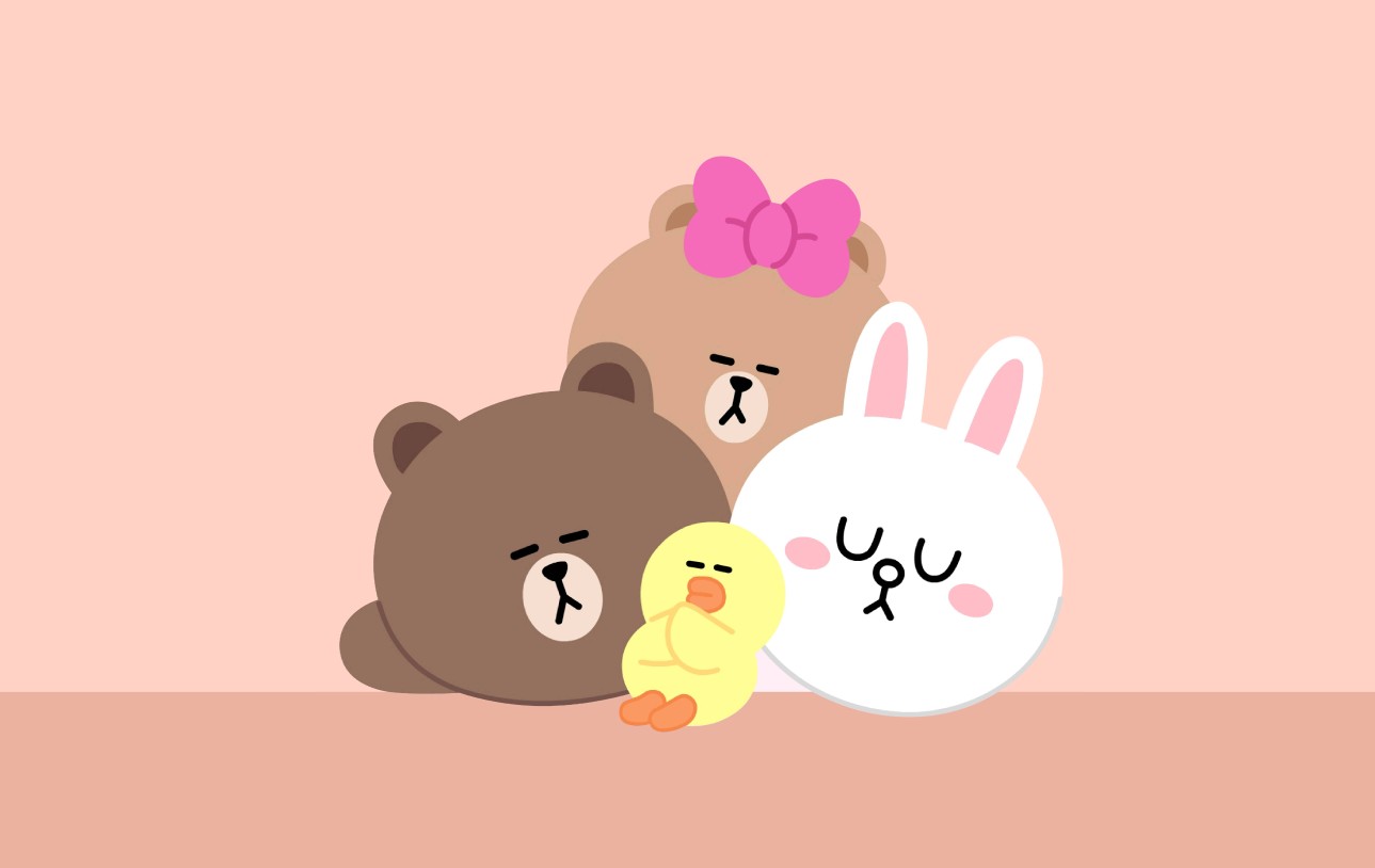 line friends 布朗熊brown choco 可妮兔cony 莎莉鸡sally 馒头人穆恩