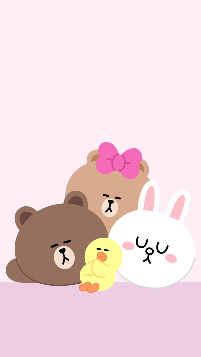 line friends 布朗熊brown choco 可妮兔cony 莎莉鸡sally 馒头人穆恩
