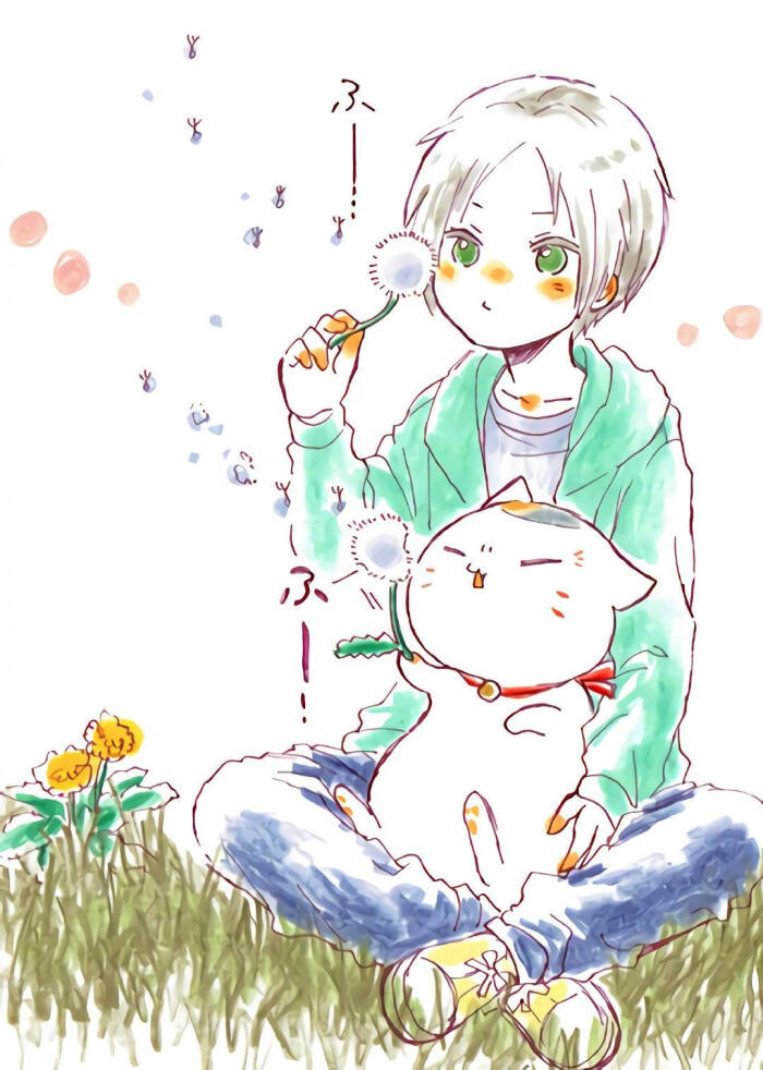 治愈系参上画师雨乃笔下的夏目贵志柔和恬淡,那个温暖的少年【cr:acg