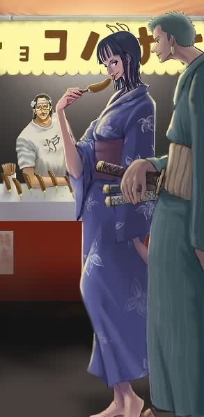 海贼王onepiece 壁纸 索隆和罗宾 画面好有爱的说 漫画版 高清手机