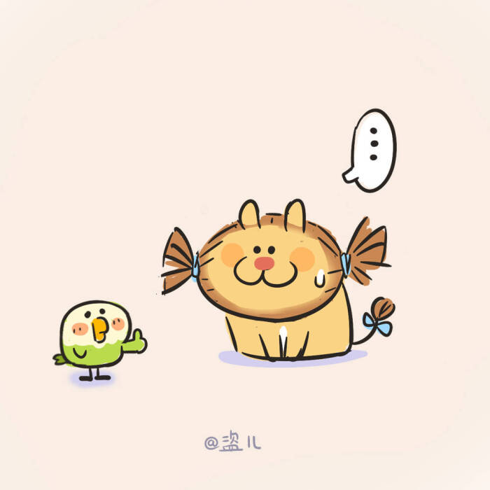 q萌 萌物 手帐素材 插画 手绘 彩绘 板绘 动漫 头像 壁纸 背景