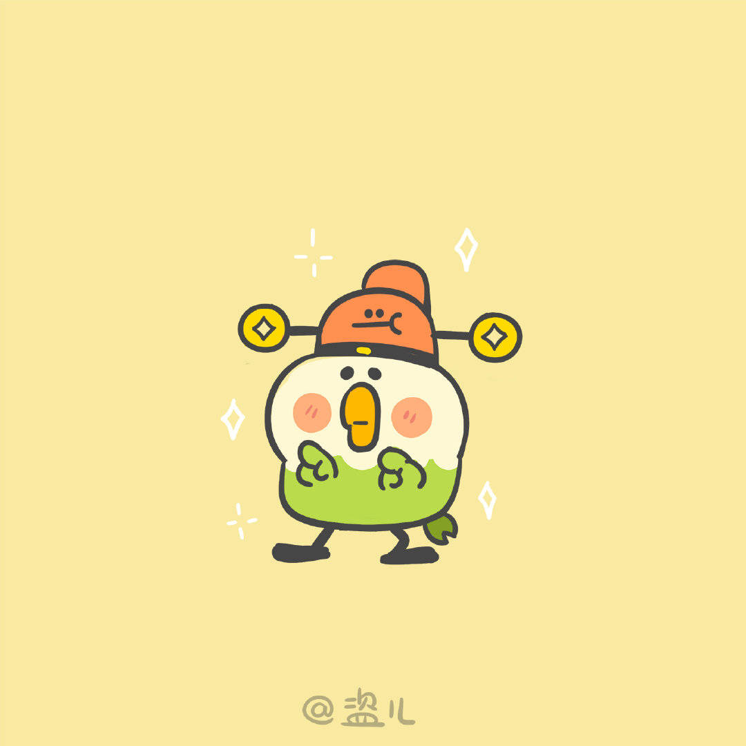 q萌 萌物 手帐素材 插画 手绘 彩绘 板绘 动漫 头像 壁纸 背景