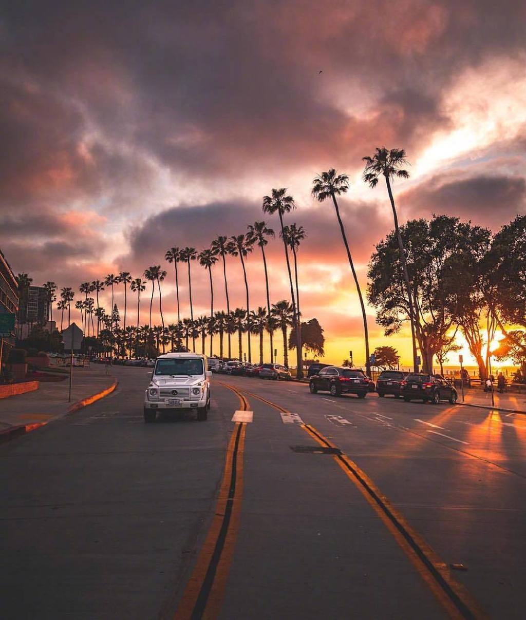 加州的海边夕阳 ins:californialove