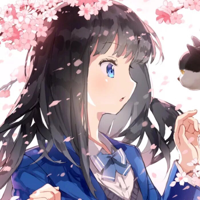 情侣头像一对 闺蜜头像 萌系猫咪少女 女生头像