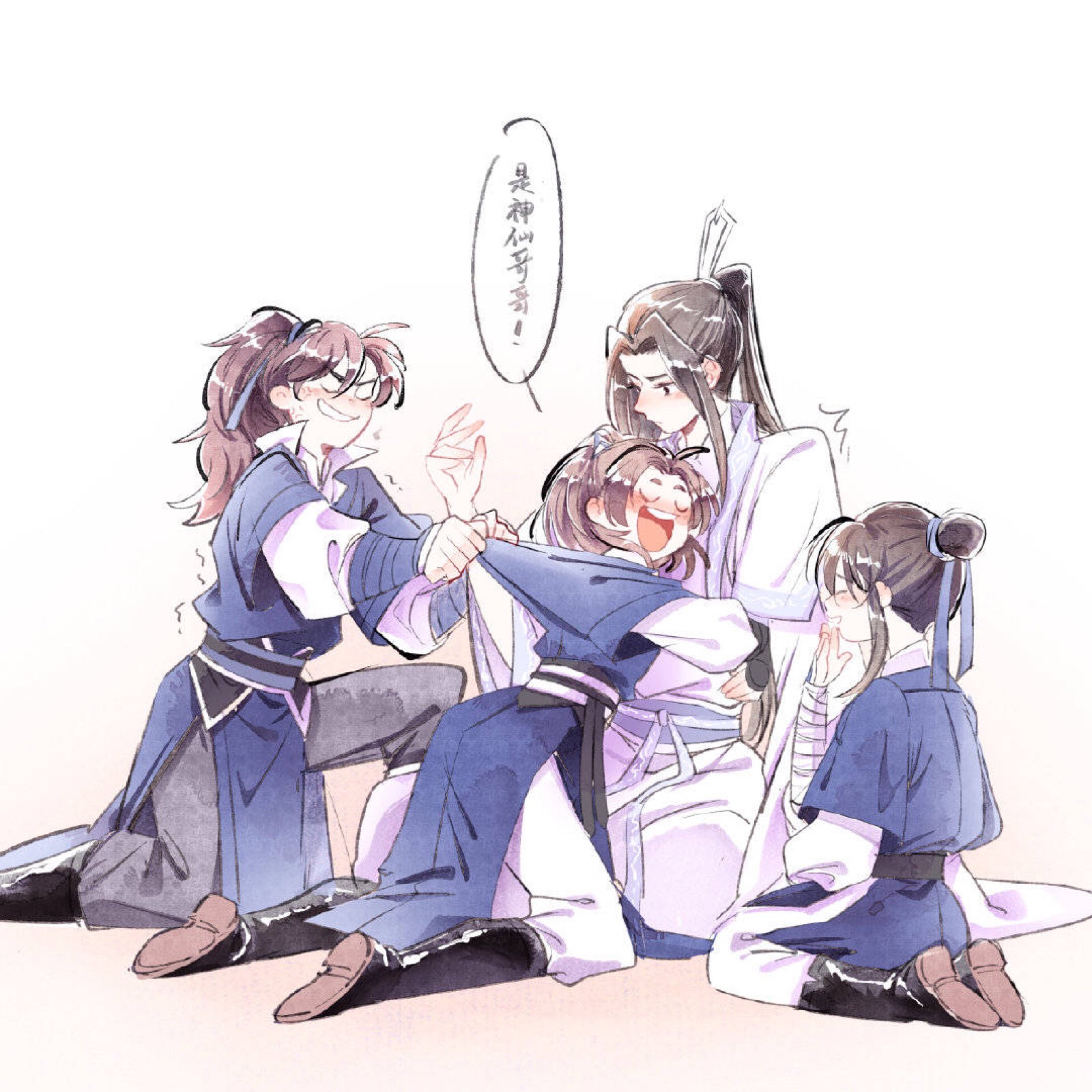 二哈和他的白猫师尊 图片来源微博 @五目马丁饭 侵删