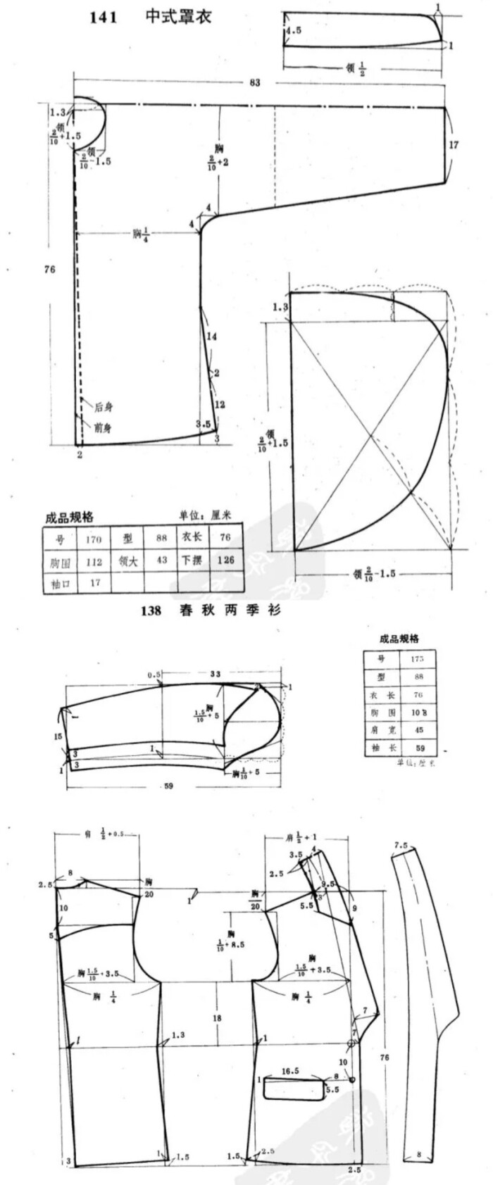 男装裁剪图罩衣春秋两季衫