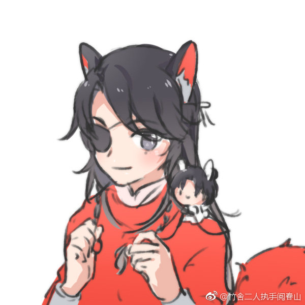 画师【竹舍二人执手阅春山】