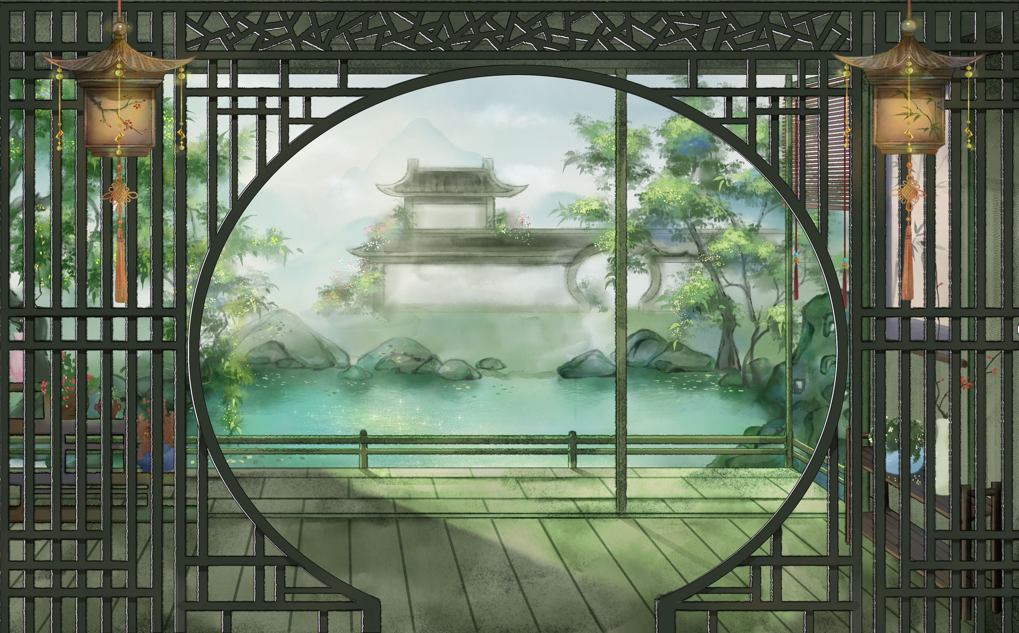 (古风场景)绘师:鲁c路ci