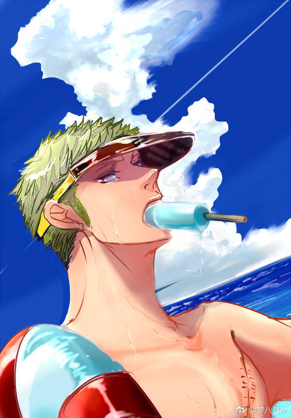 海贼王onepiece 索隆 漫画版 高清手机壁纸 动漫 q版套图 白底简约