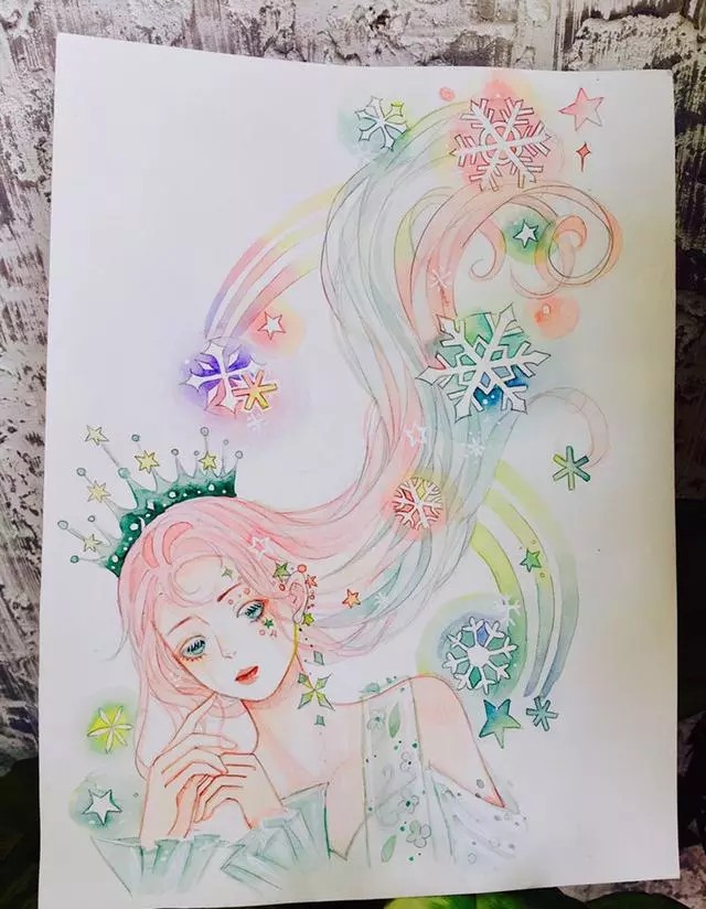 仙女仙子超美水彩画,膜拜神仙画画