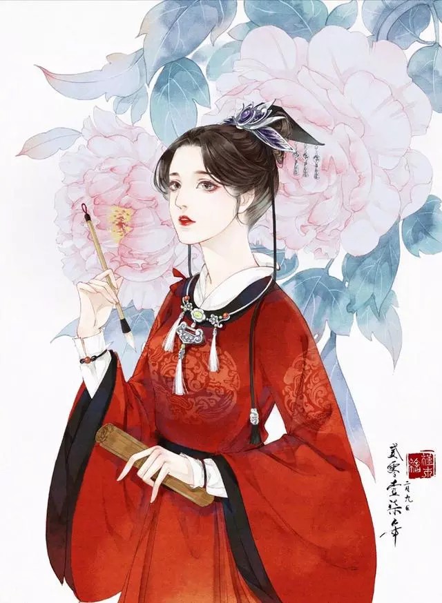 古风超美水彩画